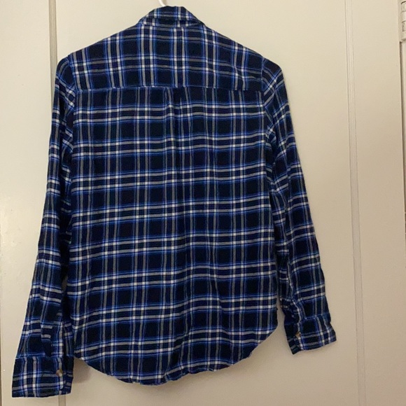 Abercrombie and Fitch blue flannel size: S - Picture 6 of 8